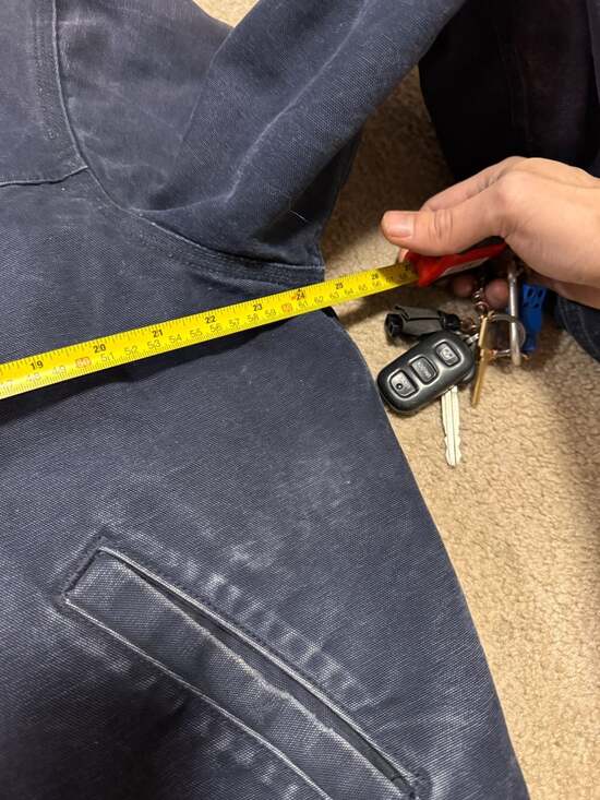 Vintage Carhartt J14 MDT Midnight Navy Sandstone Santa Fe Jacket Large - Picture 6 of 8